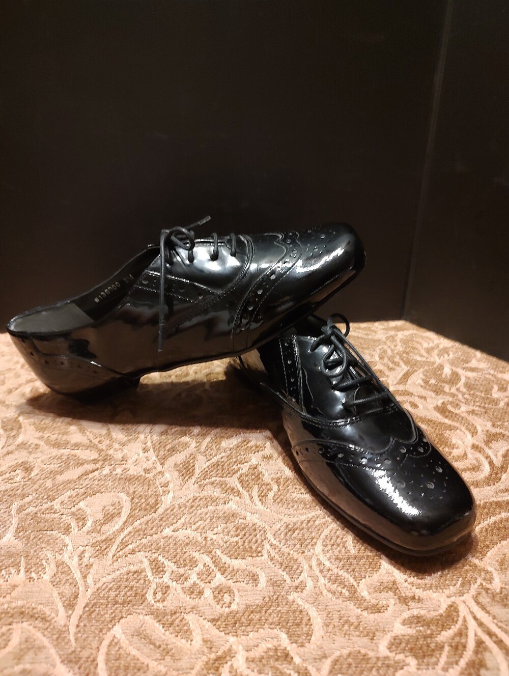 🐈‍⬛🖤🐈‍⬛ Stunning Brogue Wingtip Shining Patent Oxford Shoes - 8
